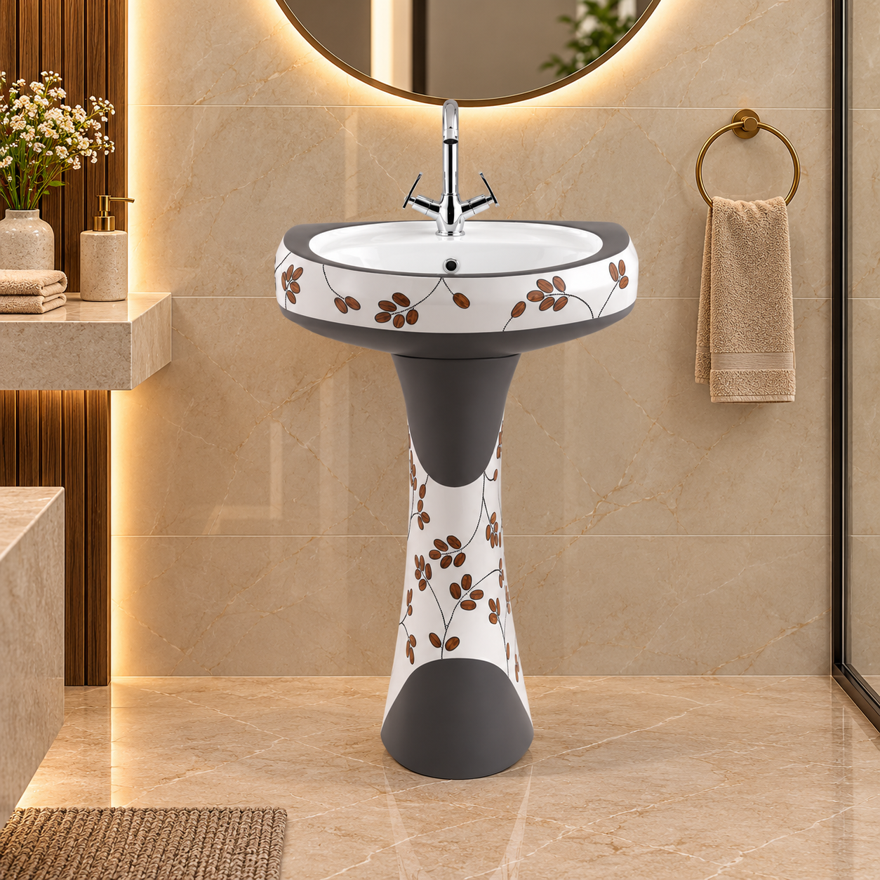 Sonet RP-1067, washbasin with pedestal